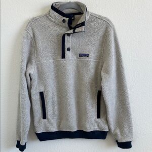 Patagonia Shearling Button Fleece Pullover in Natural